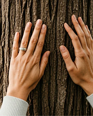 hands on tree